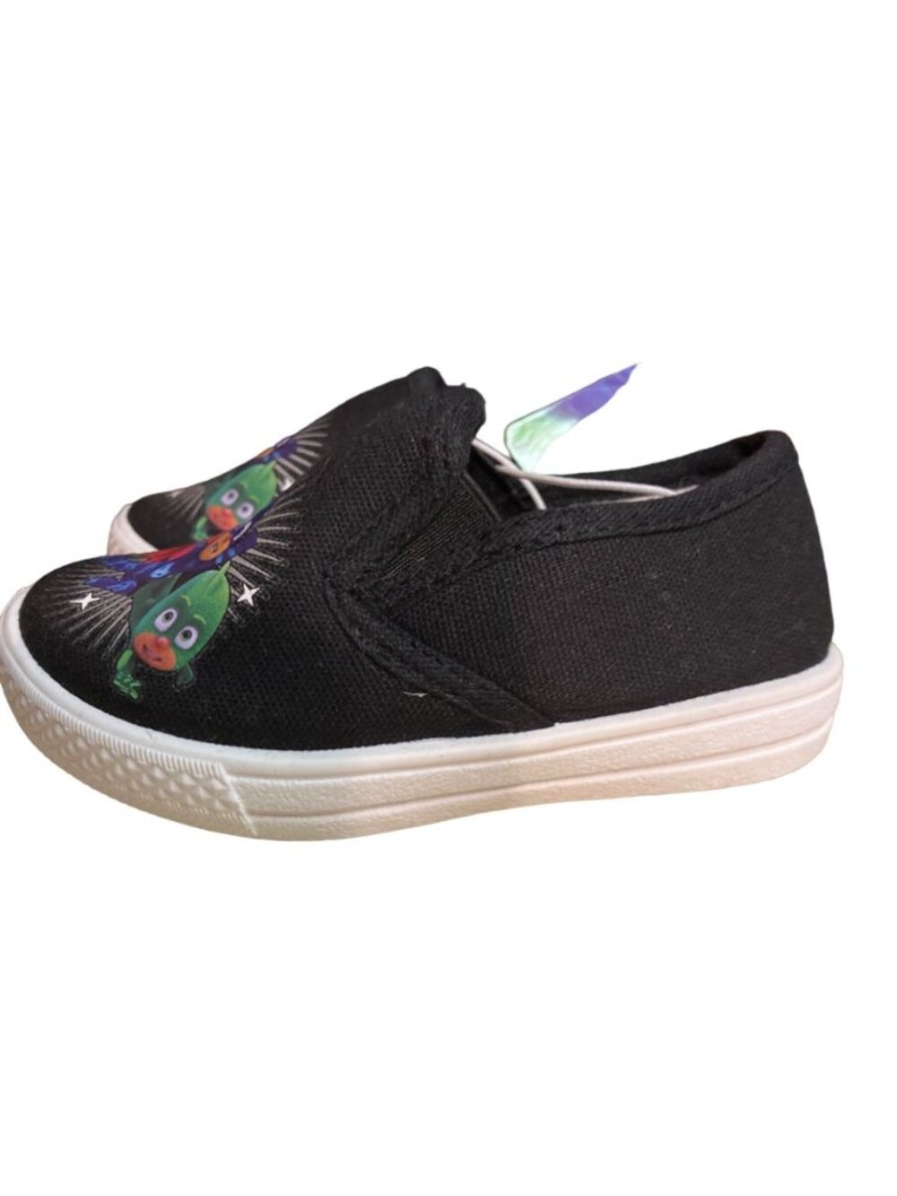 PJ Masks Black Slip-On Canvas Shoes Size 6 Kids Casual Sneakers With Tags - Picture 6 of 16